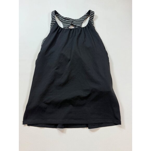 Lululemon Ivivva Tops - Lululemon Ivivva Black Striped Racerback Active Tank Keyhole back (bin FF120)